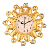 Maxbell Wall Clock Rhinestone Easy to Read Hanging Clock for Kitchen Office Bathroom Style C