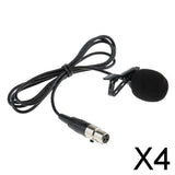 Maxbell 4xLavalier Lapel Tie Clip-on Vacuum Tube Microphone  MINI XLR 3Pin