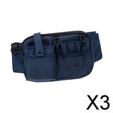 Maxbell 3xNurse Pouch Waist Bag Apron Hip Bag Utility Waist Pack Nurse Tool Belt Pouch Deep Blue