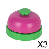 Maxbell 3xGame Call Bell Classroom Bell Multifunction Hand Bells for Desk School Hotel Green and Pink