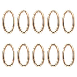 10x Oval Spring Snap Hooks Key Chains Buckle for Purse Making Hiking Handbag Gold