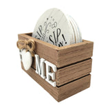Maxbell 6 Pieces Wooden Coasters Set with Holder Gift for Bar Drinking Glasses Party