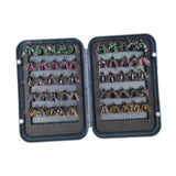 Maxbell 50Pcs Fly Fishing Flies Kit Lifelike with Fly Box Professional Fishing Lures
