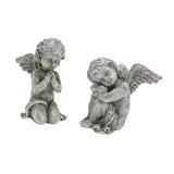 Maxbell 2Pcs Angel Statues Collection Hotel Festival Fireplace Entry Angel Figurines