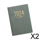Maxbell 2xSchedule Notebook Monthly Planner Appointment Calendar Diary Journal Durable Green