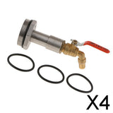 4xStainless Steel Ton Barrel Replacement Outlet Tap Faucet for Oil Water