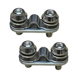 Maxbell 2 Set Bike Fender Shingle Leg Fixing Plate 1.26inch Long Sturdy Fixing Clamp