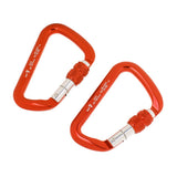 Maxbell Maxbell Aluminum D-Ring Carabiner Rock Climbing Screw Locking Karabiners 30KN Orange