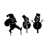 Maxbell 3 Pieces Garden Christmas Stakes Holiday Yard Art for Patio Backyard Walkway