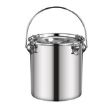 Maxbell Stainless Steel Sealed Bucket Kitchen Cookware Storage Bucket for Hotel Home 20 cmx20 cm