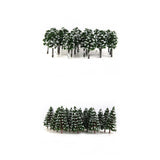 Maxbell 40x 1/150 N Scale Model Trees Train Layout Winter Snow Scenery Landscape Trees