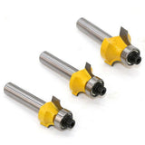 Maxbell Mortise Template Flush Trim Router Bit Milling Cutter 8mm Shank with Bearing Woodworking DIY Tools, 3 Pack - Aladdin Shoppers