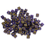 Maxbell 100PCS 6-sided Dice Spot Dice 14mm for Board Games, Party Games Dice Purple - Aladdin Shoppers
