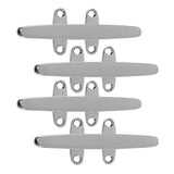 4x Marine 316 Stainless Steel Heavy Duty Hollow Base Boat Rope Cleat 8 inch