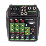 Maxbell 4 Channel Mixer with Sound Board for Webcast Instrument Recording Singing