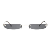 Unisex Fashion Small Lens UV400 Designer Plastic Sunglasses Black Gray