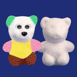 Maxbell 20 Pcs Bear Shaped Modelling Styrofoam Foam Creative DIY Kids Painted Crafts