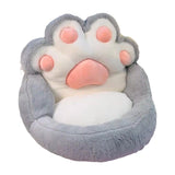 Maxbell 1 Seater Sofa Furniture Cat Claw Shaped Soft for Office Living Room Fireside Gray White