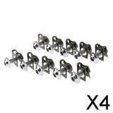 Maxbell 4x10 Piece Motorbike M6/6mm Body Fairing Bolts Fastener Clips for Honda Silver