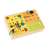 Maxbell Wooden Switches Busy Board Early Education for Boys Girls Children Preschool