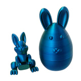 Maxbell 3D Printed Easter Bunny Egg Craft Statue for Hallway Bookshelves Home Office blue