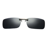 Maxbell 2pieces Polarized Clip On Flip Up UV400 Driving Rectangle Sunglasses