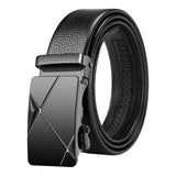 Maxbell 2xAutomatic Buckle Belt Business Belt for Men's Gift Business Suit Middle Aged Style A