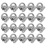Maxbell 20pcs Small Folding Pad Eye Deck Lashing Rings Staple Cleat for Trailer Boat