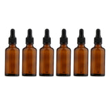 Maxbell Maxbell 6 Empty Glass Refill Eye Dropper Bottles Essential Oil Perfume Pipette Vials 50ml