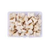 Maxbell 40pcs Natural Wooden Head Push Pins Decorative Thumb Tacks with Storage Box for Maps, Photos - Aladdin Shoppers