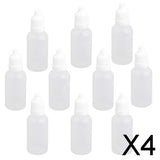Maxbell 4x10x Empty Squeezable Dropper Bottle Screw Cap for Eye Drops Lab Liquid 20ml