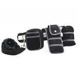 Maxbell Maxbell Elastic Pet Dog Puppy Running Jogging Walking Strap Leash Harness Set Black
