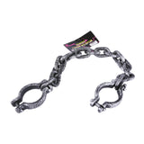 Maxbell Halloween Shackles on Chain Fake Shackles Prop for Festival Carnival Cosplay Handcuffs