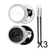 Maxbell 3xWhite and Black Face Body Paint Face Painting Pigment for Club Party Prom