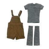 Maxbell 1/6 Scale Bib Overalls and Top Bib Shortalls for 12" Action Figures Dress up
