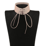 Maxbell Women Gothic Victorian Vintage Beige Velvet Choker Chunky Necklace - Aladdin Shoppers