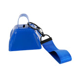 7.4cm Iron Cowbell with Wrist Rope Sturdy for Weddings Celebrations Handheld Blue