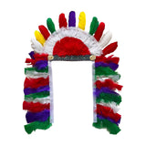 Maxbell 5xFeather Headdress Hair Band Headwear for Stage Performance Halloween Cosplay Style A