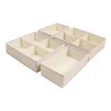 Maxbell 4 Pieces Drawer Organizer Practical Closet Organization for Belts Socks Bras Beige