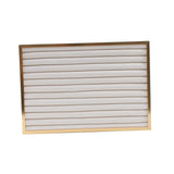 Maxbell Jewelry Organizer Tray Jewelry Storage Tray for Props Dresser Live Broadcast Beige Strip