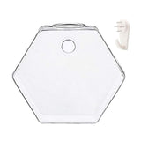 Maxbell 5x Wall Mount Planter Glass Hydroponic Vase Plant Pot Terrarium Hexagon 13cm