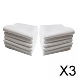 Maxbell 3x12Pcs Pure White Handkerchiefs Set Cotton Hankies Pocket Square Party