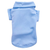 Maxbell Maxbell Pet Dog Polo T-shirt Puppy Apparel Doggy Clothes Solid-colored Outfit Blue-M