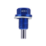 Maxbell 3xM12x1.5 Universal Blue Metal Anodized Magnetic Engine Oil Pan Drain Plug