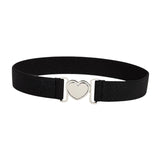 Maxbell Women Elastic Waist Belt Simple Female Lady Cinch for Dating Party Traveling Silver Buckle