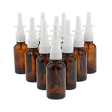 Maxbell Maxbell 10 Pieces 30ml Empty Glass Nasal Spray Bottle Fine Mist Vials Sprayer Brown