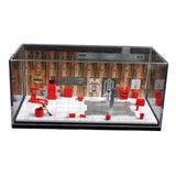 Maxbell 1/64 Auto Repair Shop Model Layout Prop Collectibles Parking Lot Scene Style A