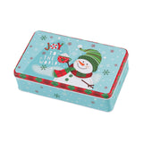 Maxbell Christmas Tin Box Gift Box Cute Case for Christmas Party Favor Holiday Snowman