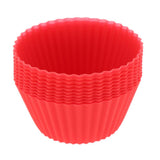 Silicone Muffin Cup Round 7cm Cake Cup Small Cake Mould Red