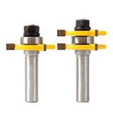 Maxbell 1/2 inch Shank Tongue and Groove Joint Assembly Router Bit Set 3/4 inch Stock Wood Cutting Tool - Aladdin Shoppers